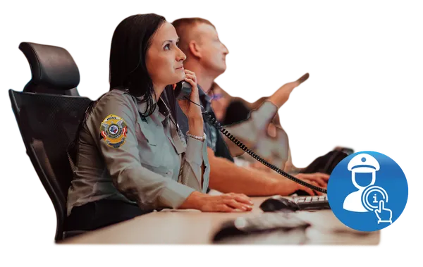 Security on phone cutout with icon